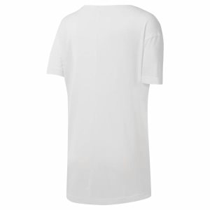 Reebok WOR Logo T Shirt Damen - Weiß - DE 407-DFW